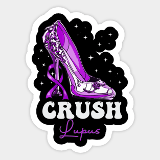 Crush Lupus Warrior Lupus Awareness Month Purple Sticker